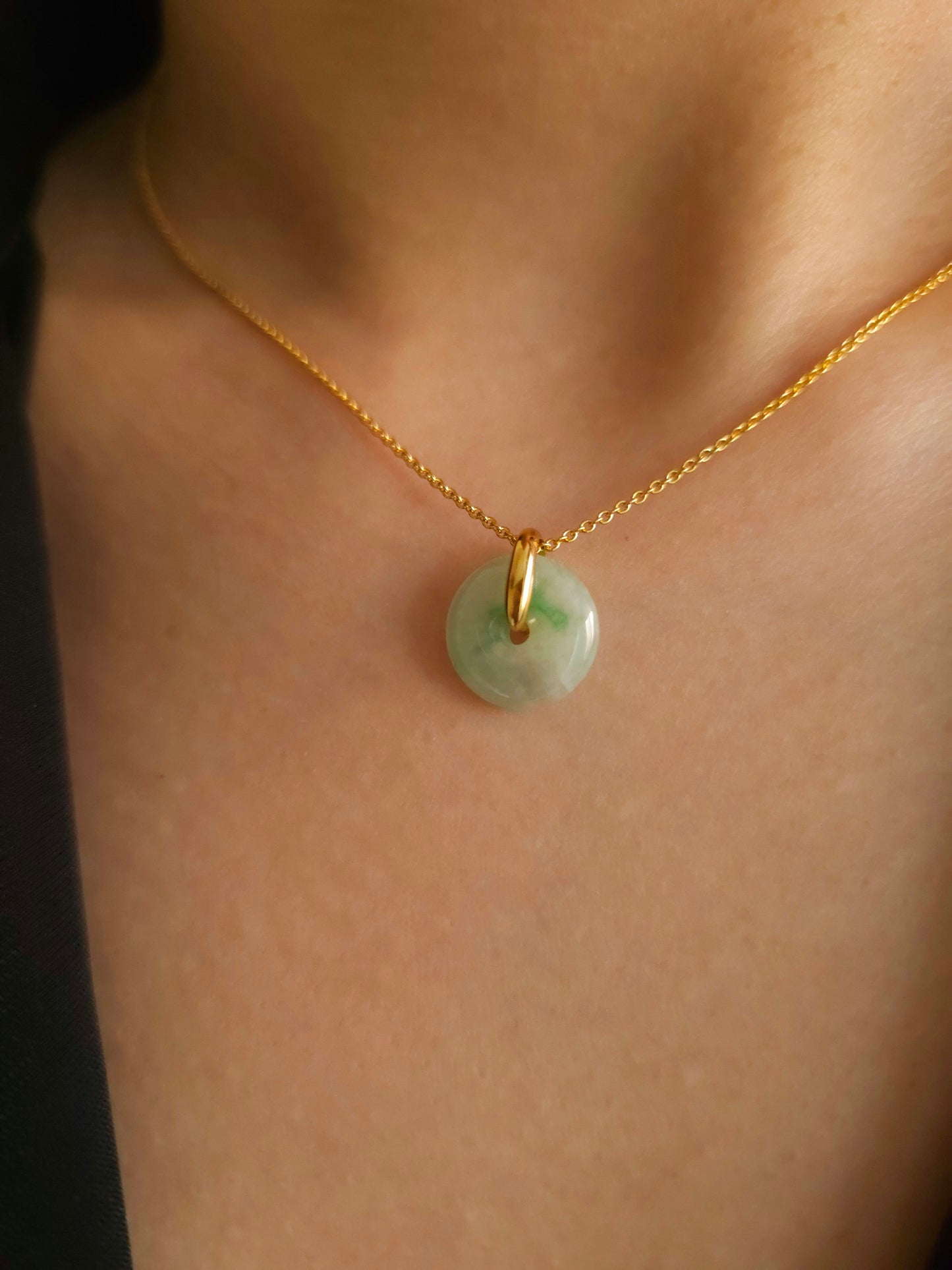 Guardian | Vintage Safekeeping 'Ping An' Jade Pendant in Pastel Green