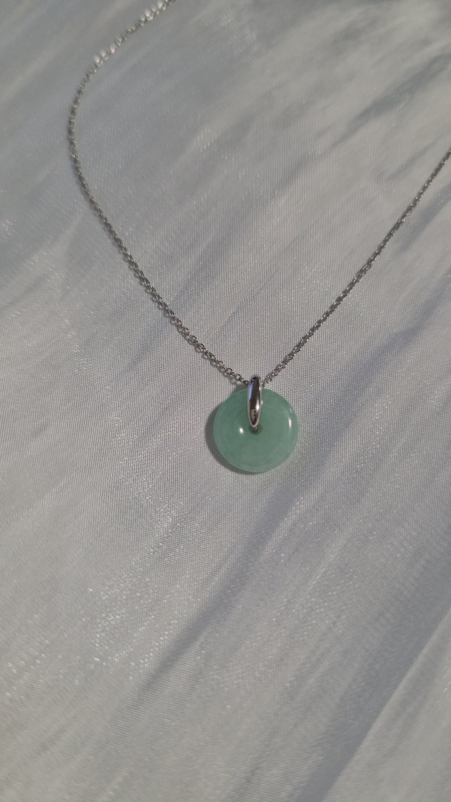 Guardian | Vintage Safekeeping 'Ping An' Jade Pendant in Pastel Green