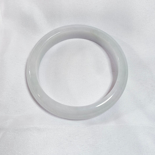 GUARDIAN | JAYDE Natural Grade-A Jadeite Bangle in Dreamy White (57.1mm Half Round)