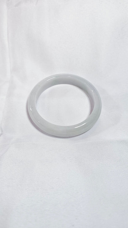 GUARDIAN | JAYDE Natural Grade-A Jadeite Bangle in Dreamy White (57.1mm Half Round)