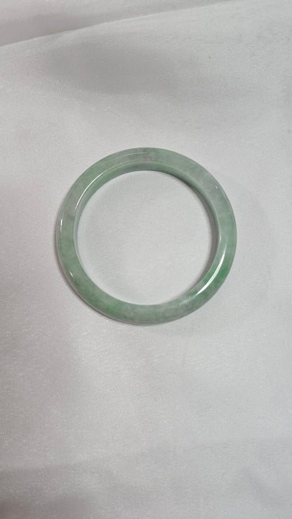 GUARDIAN | JAYDE Natural Grade-A Jadeite Bangle in Pastel Green (54mm Half Round)