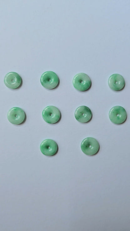 Guardian | Imperial Safekeeping 'Ping An' Jadeite Pendant in Deep Green (13mm, Rhodium-Plated)