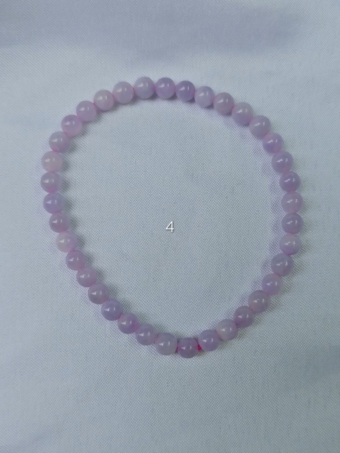 Yuan | Jadeite Bead Bracelet in Lavender Purple (4-5mm)