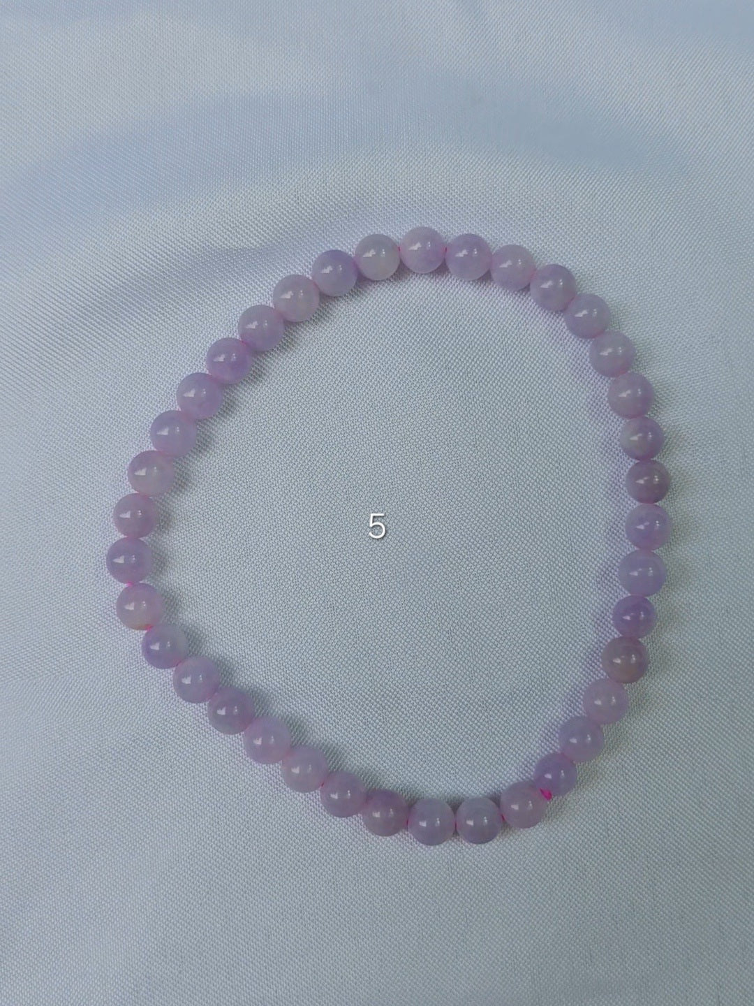 Yuan | Jadeite Bead Bracelet in Lavender Purple (4-5mm)