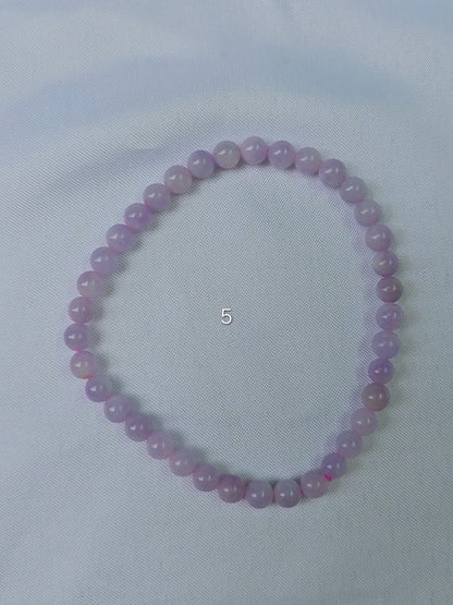 Yuan | Jadeite Bead Bracelet in Lavender Purple (4-5mm)