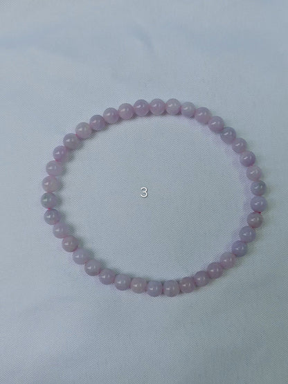 Yuan | Jadeite Bead Bracelet in Lavender Purple (4-5mm)