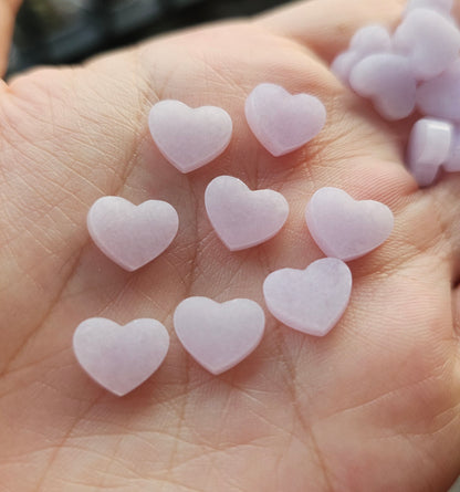 Guardian | Love Heart Jadeite Necklace in Light Lavender Purple