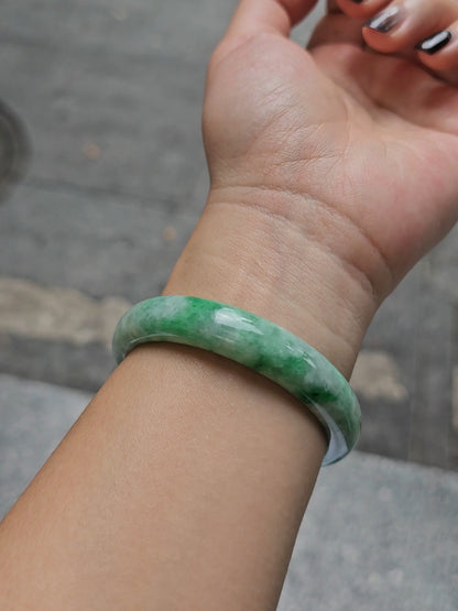 GUARDIAN | JAYDE Natural Grade-A Jadeite Bangle in Pastel Green (52.5mm Half Round)