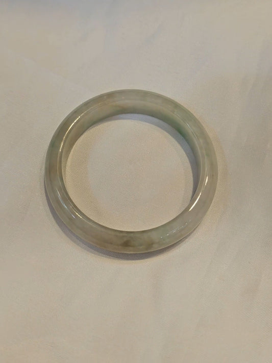 GUARDIAN | JAYDE Natural Grade-A Jadeite Bangle in Yellow Haze (54.7mm Half Round)