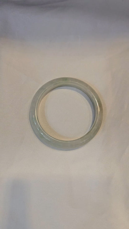 GUARDIAN | JAYDE Natural Grade-A Jadeite Bangle in Yellowish Green (57.3mm Half Round)
