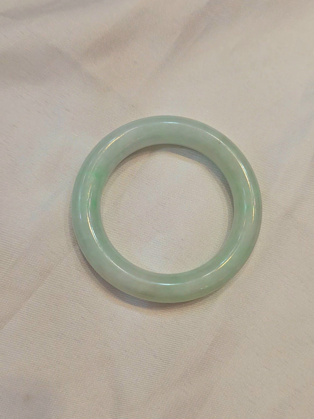 GUARDIAN | JAYDE Natural Grade-A Jadeite Baby Bangle in Pastel Green