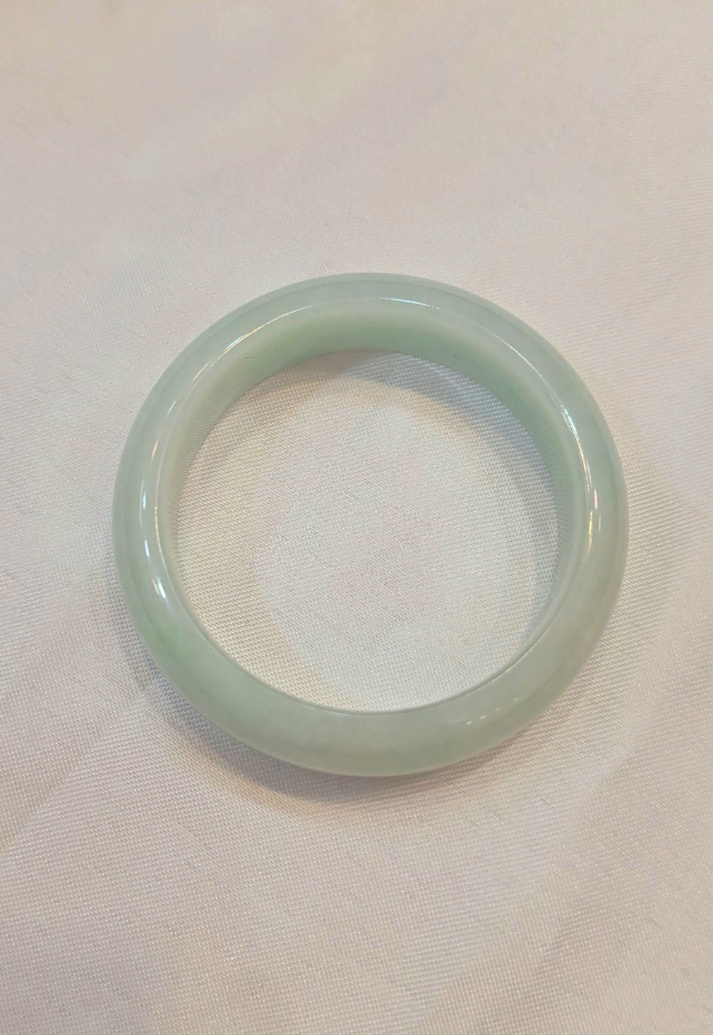 GUARDIAN | JAYDE Natural Grade-A Jadeite Baby Bangle in Pastel Green