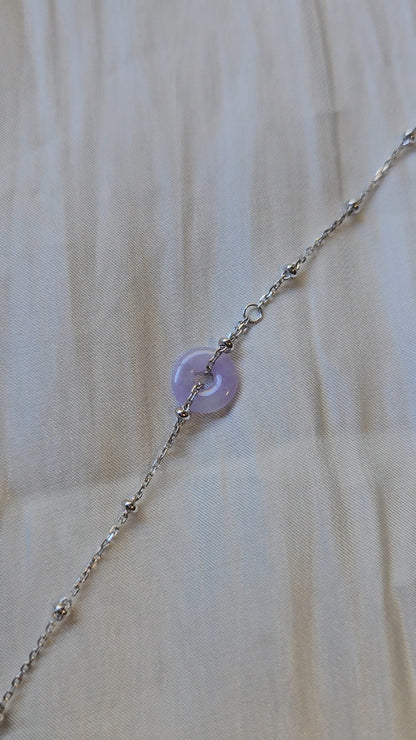 Guardian | Liàn Safekeeping 'Ping An' Jadeite Bracelet in Dark Lavender Purple