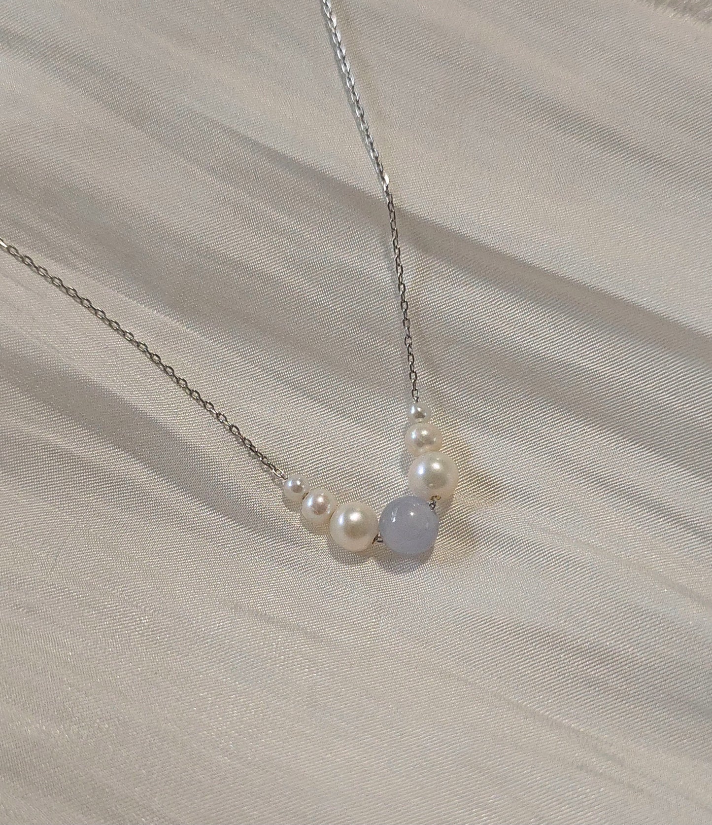 Yuan | Constellation Jadeite Bead Bracelet in Lavender Purple with Freshwater Pearls