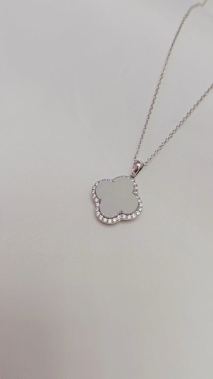 Nature | Serendipity Clover Gift Set (Dreamy White Jade, Sterling Silver)