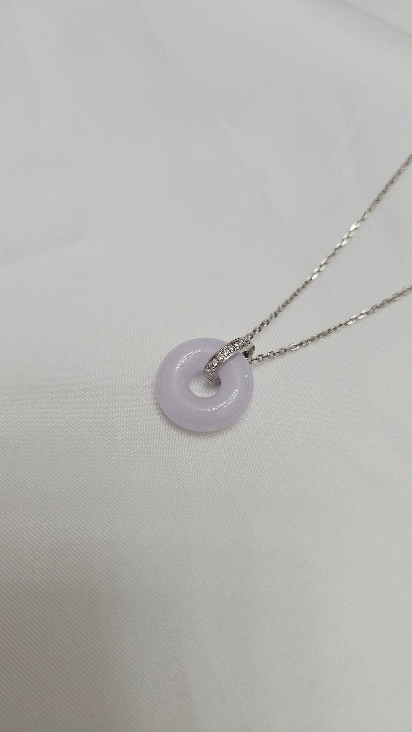 Guardian | Princess 'Ping An' Jadeite Pendant in Lavender Purple (16mm)