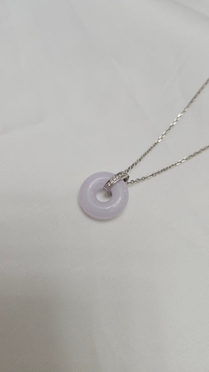 Guardian | Princess 'Ping An' Jadeite Pendant in Lavender Purple (16mm)