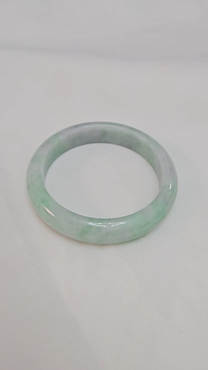 GUARDIAN | JAYDE Natural Grade-A Jadeite Bangle in Pastel Green (53.7mm Half Round)