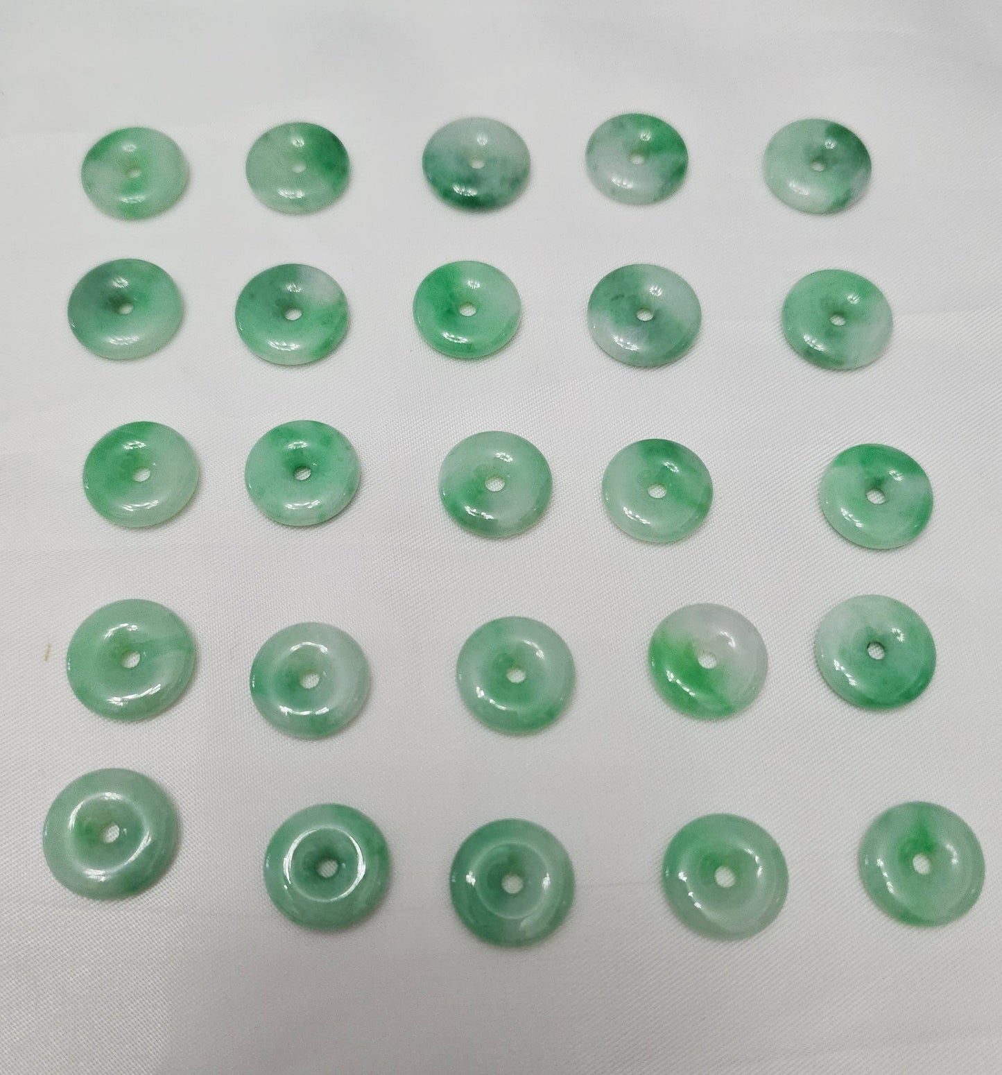 Guardian | Imperial Safekeeping 'Ping An' Jadeite Pendant in Deep Green (13mm, Rhodium-Plated)