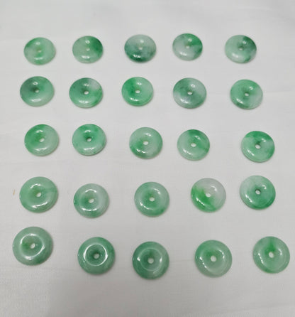 Guardian | Imperial Safekeeping 'Ping An' Jadeite Pendant in Deep Green (13mm, Rhodium-Plated)