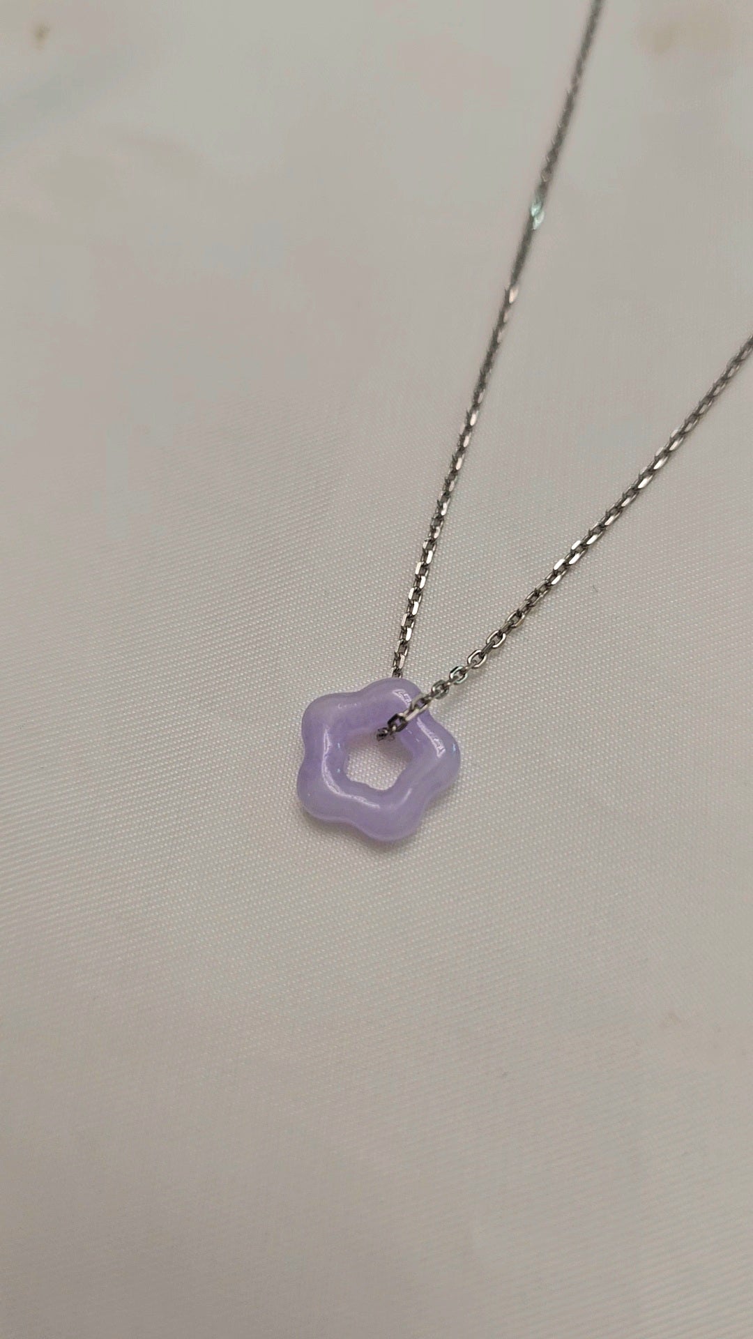 Galaxy | 'Xing' Jadeite Pendant in Dark Lavender Purple