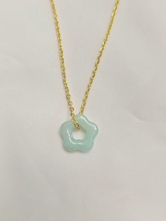 Galaxy | 'Xing' Jadeite Pendant in Pastel Green