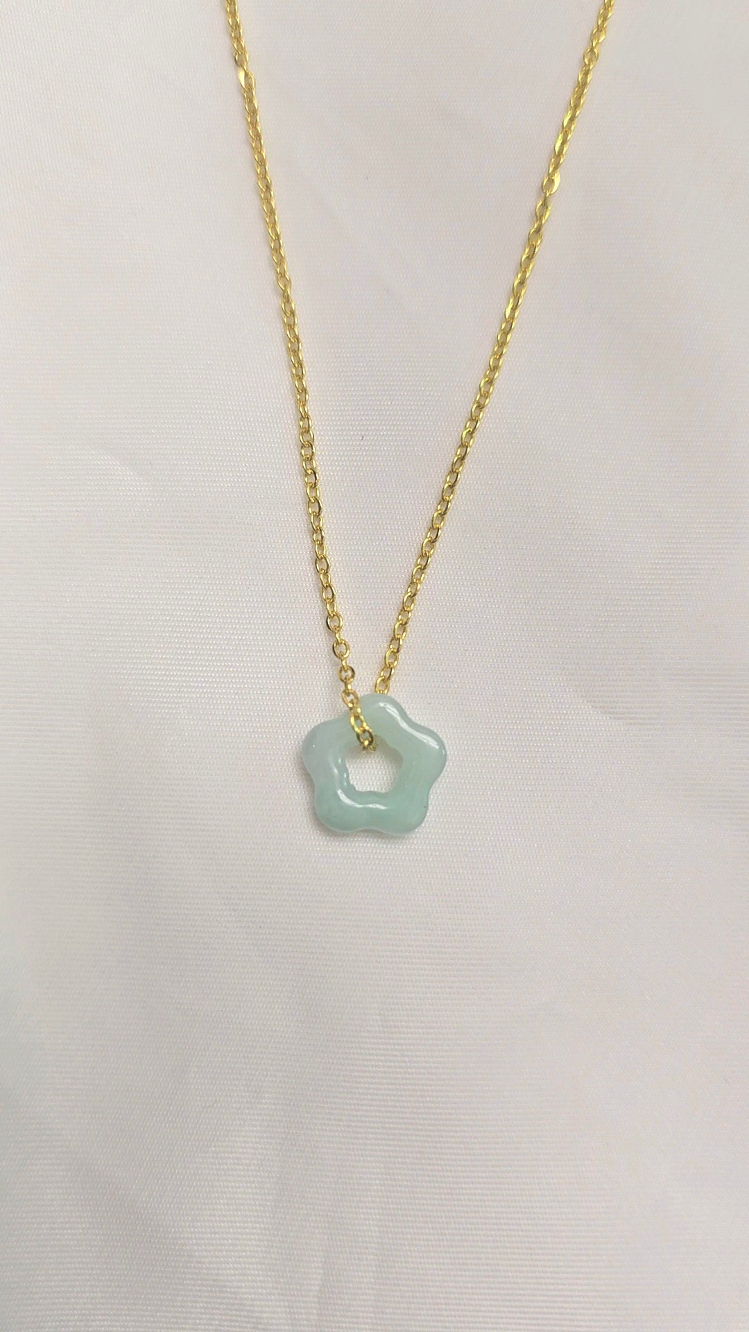Galaxy | 'Xing' Jadeite Pendant in Pastel Green
