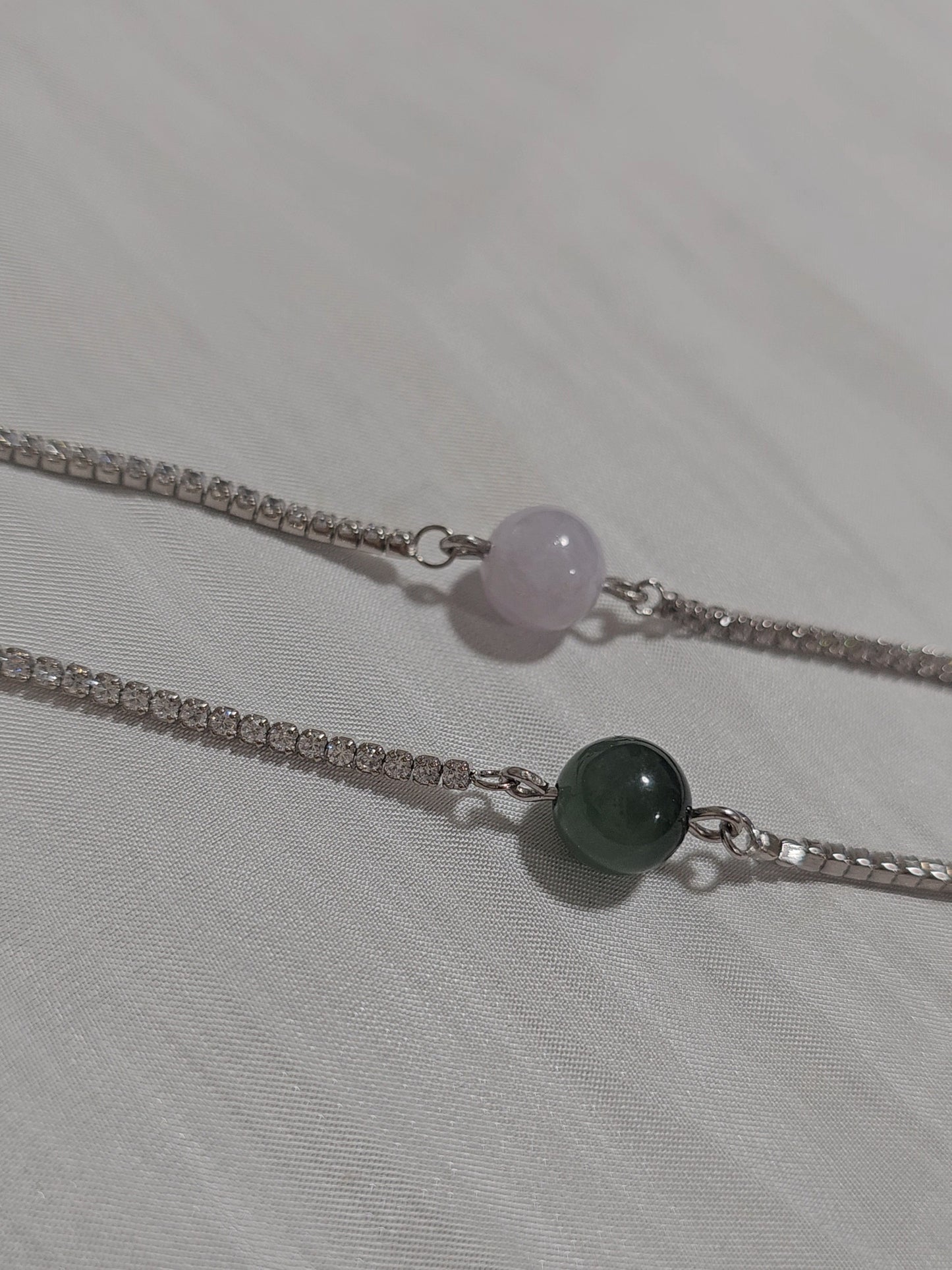 Yuan | Classic Jadeite Bracelet in Lavender Puple