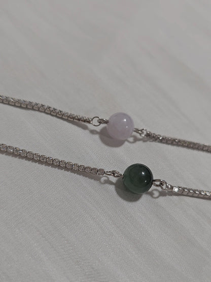 Yuan | Classic Jadeite Bracelet in Lavender Puple