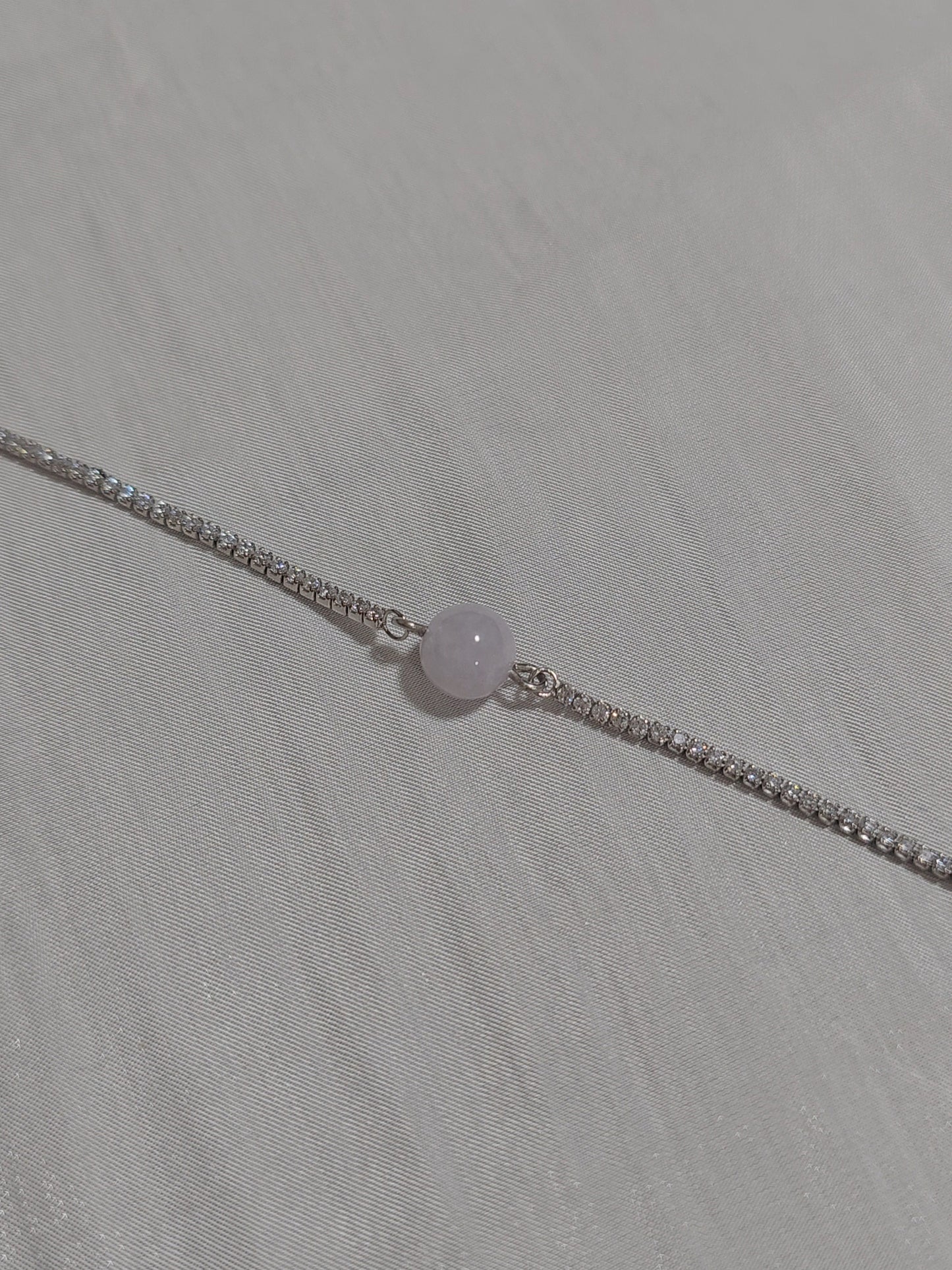 Yuan | Classic Jadeite Bracelet in Lavender Puple