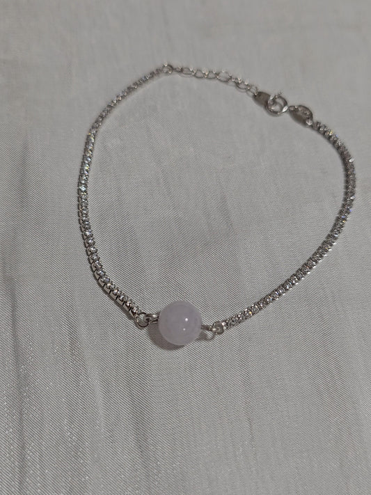 Yuan | Classic Jadeite Bracelet in Lavender Puple