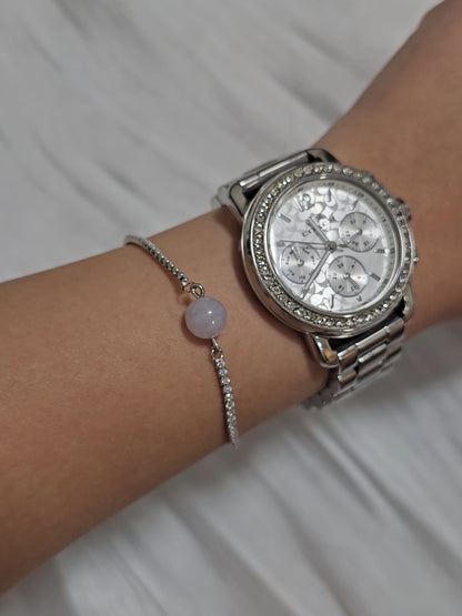 Yuan | Classic Jadeite Bracelet in Lavender Puple