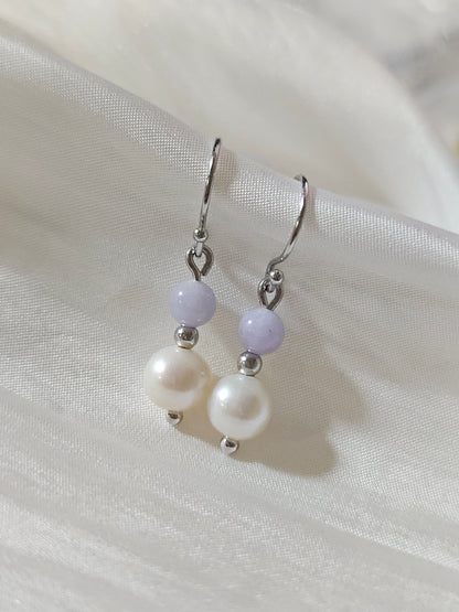 Yuan | Lavender Pearl Gift Set (Lavender Purple Jade & Freshwater Pearl)