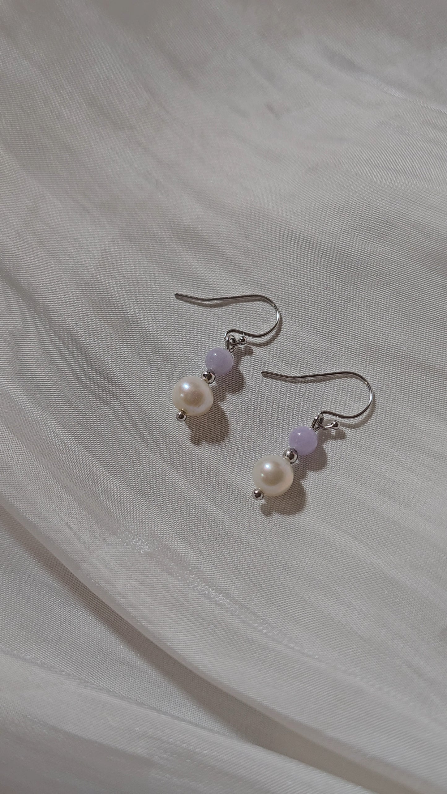 Yuan | Lavender Pearl Gift Set (Lavender Purple Jade & Freshwater Pearl)