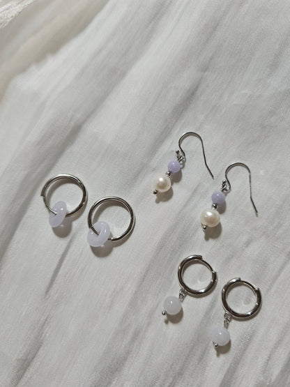 Yuan | Lavender Pearl Gift Set (Lavender Purple Jade & Freshwater Pearl)