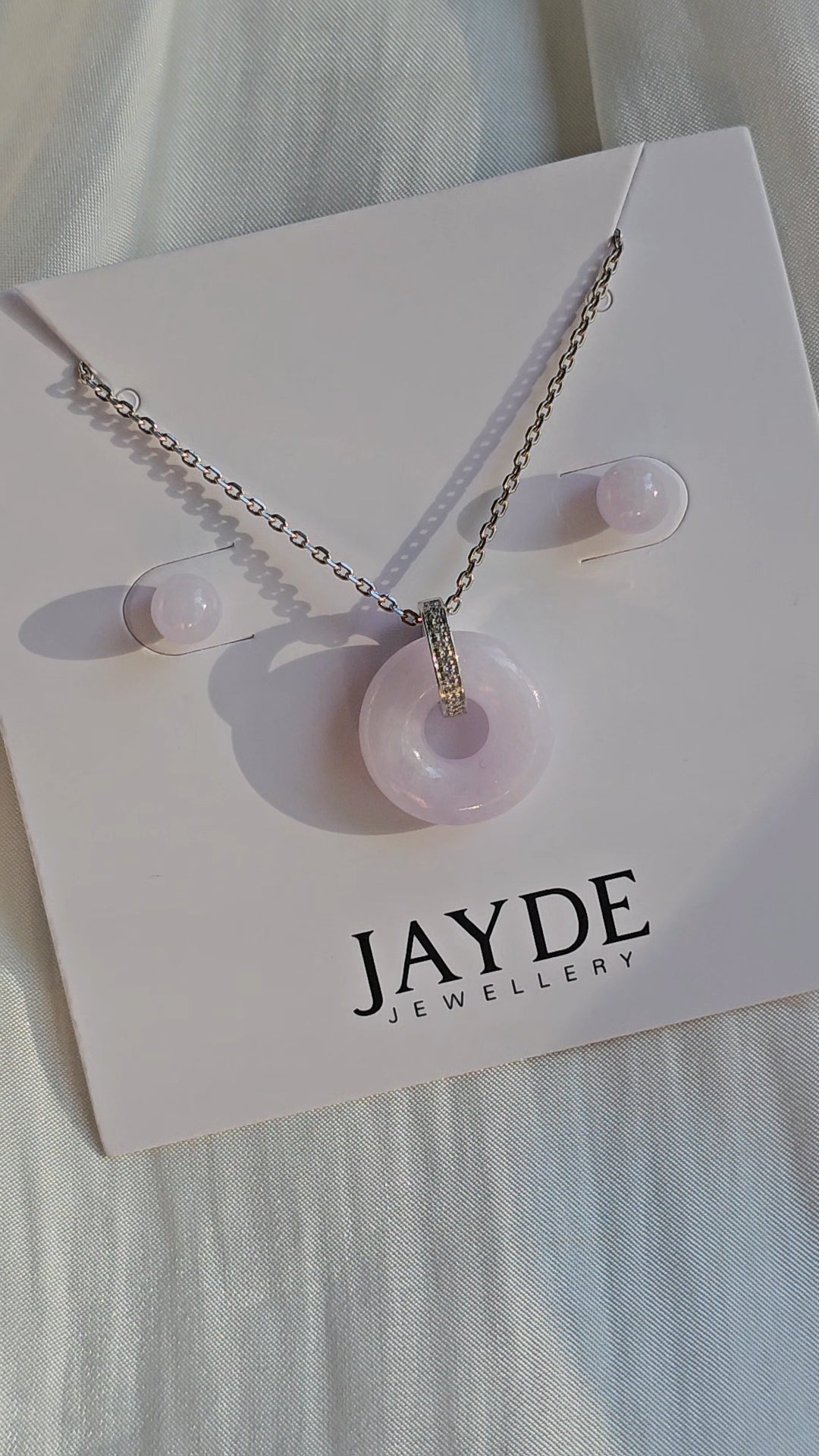 Guardian | Princess Ping An Gift Set (16mm Lavender Purple Jade, Sterling Silver)
