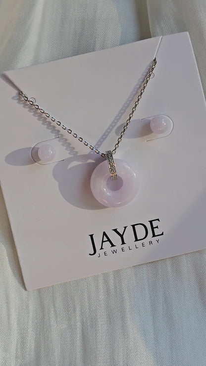 Guardian | Princess Ping An Gift Set (16mm Lavender Purple Jade, Sterling Silver)