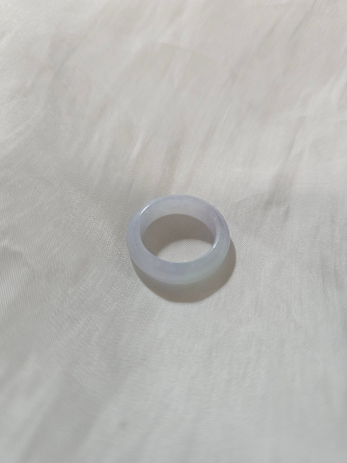 Yuan | Untreated Grade-A Jadeite Ring in Light Purple and Pastel Green