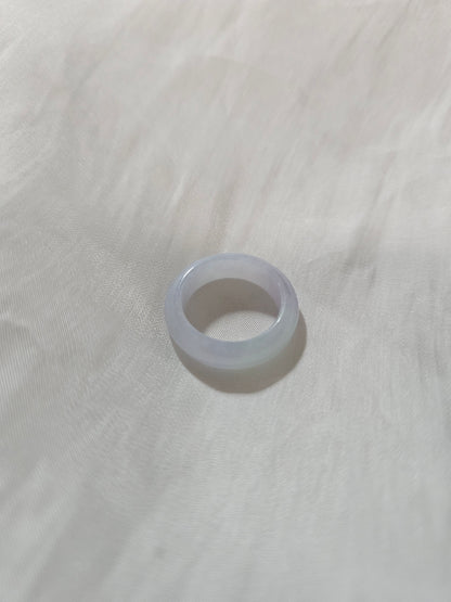 Yuan | Untreated Grade-A Jadeite Ring in Light Purple and Pastel Green