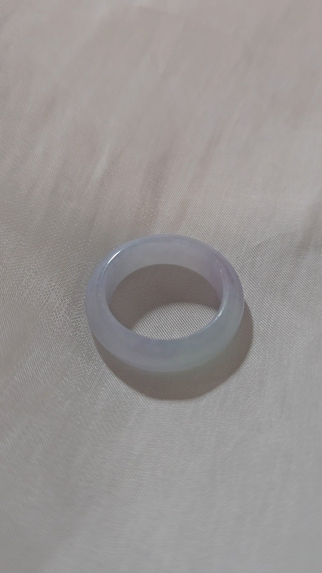 Yuan | Untreated Grade-A Jadeite Ring in Light Purple and Pastel Green