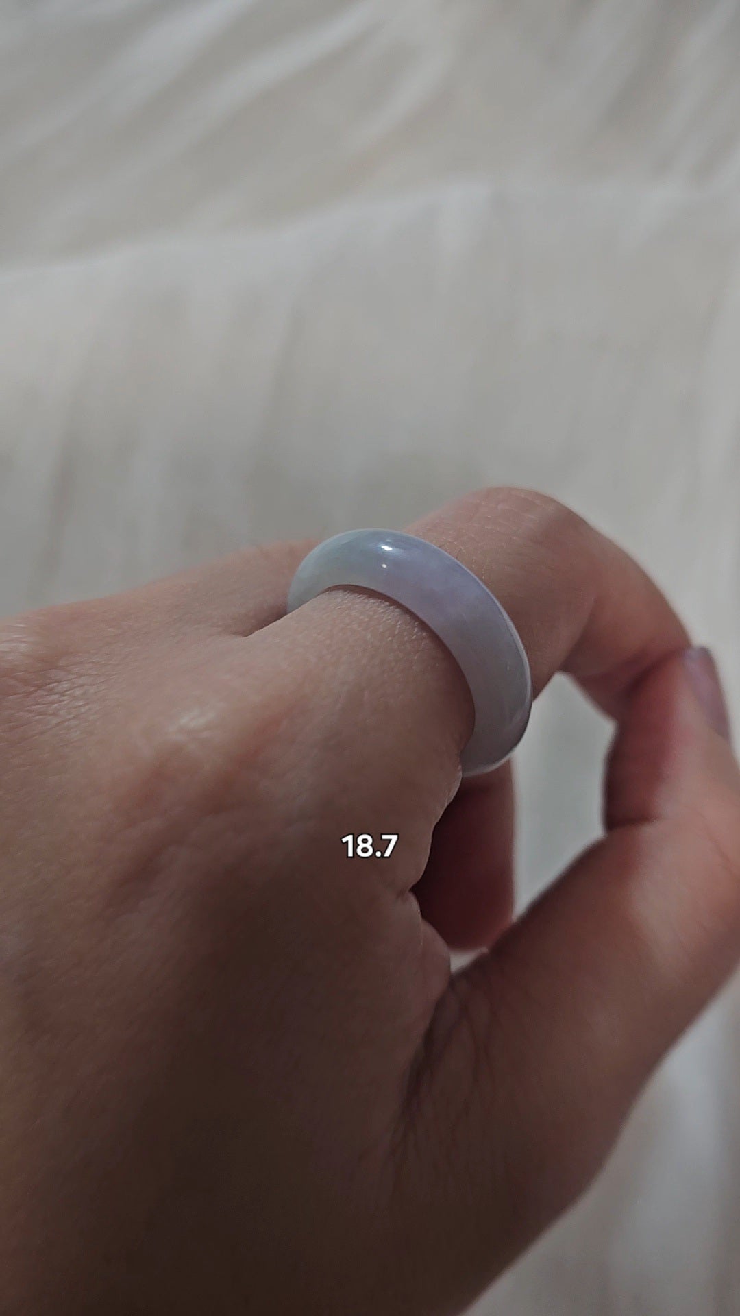 Yuan | Untreated Grade-A Jadeite Ring in Light Purple and Pastel Green