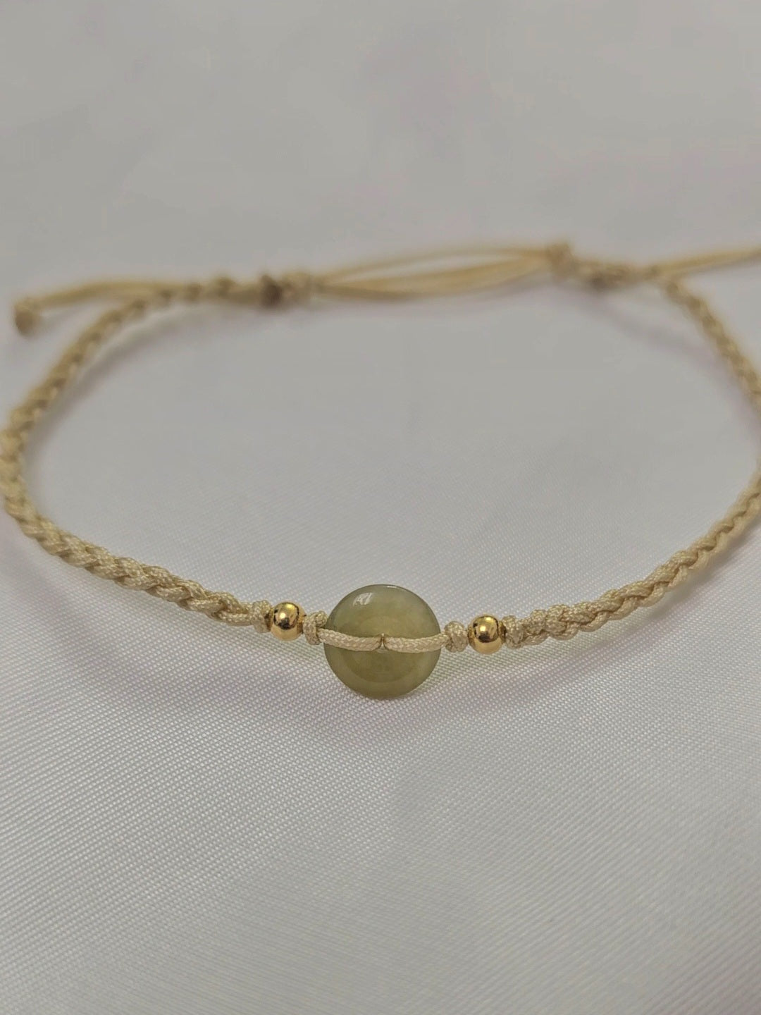 Guardian | Dainty Safekeeping Adjustable 'Ping An' Jadeite Braided Bracelet (9mm)