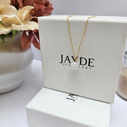 Yuan | Classic Jade Necklace in Milky White