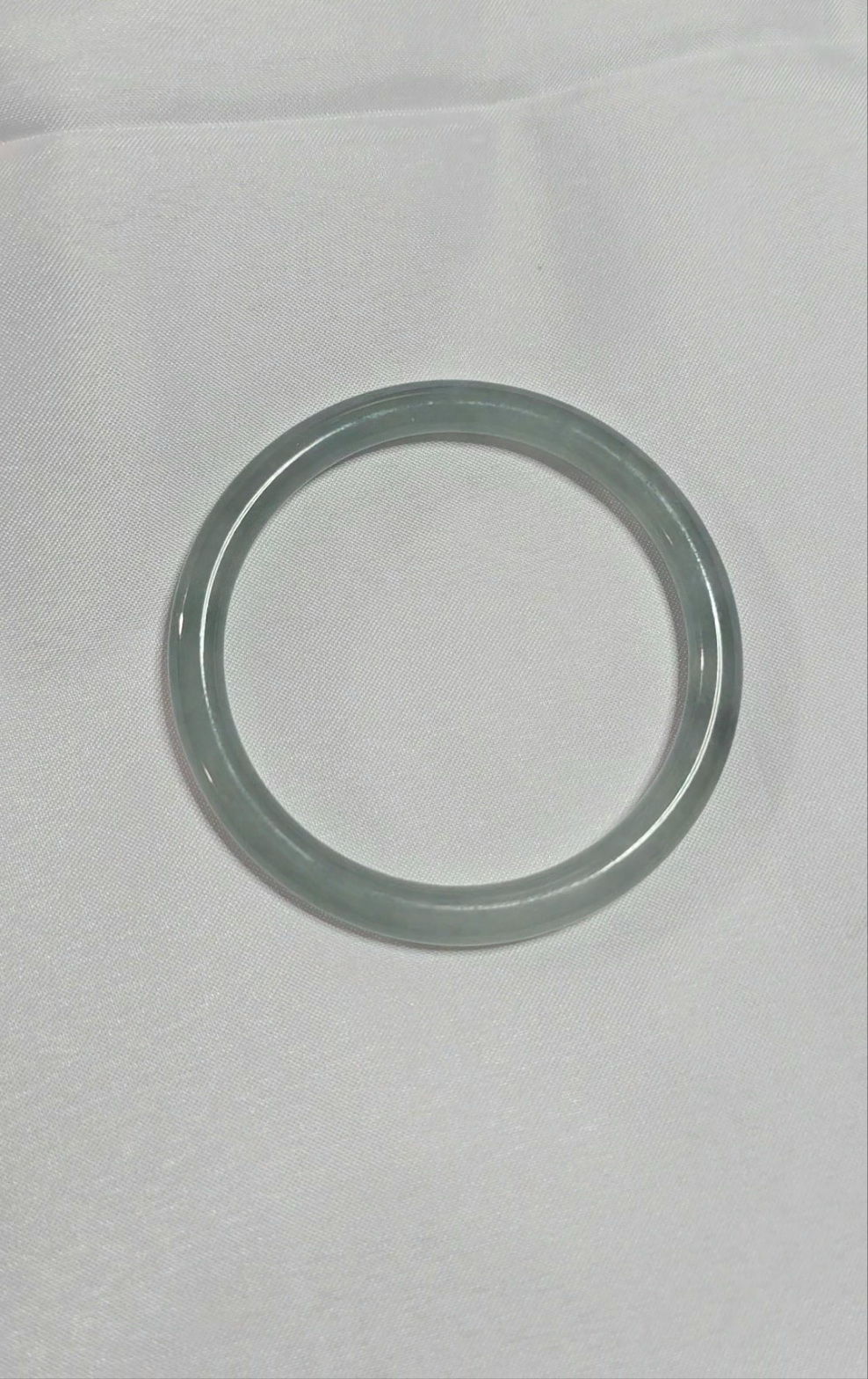 GUARDIAN | JAYDE Untreated Grade-A Jadeite Bangle in Aqua Green (54.5mm Thin Round)