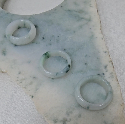 Yuan | Untreated Grade-A Jadeite Ring in Floral Green