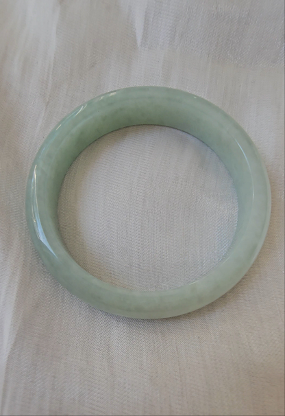 GUARDIAN | JAYDE Natural Grade-A Jadeite Bangle in Light Aqua Green (57.7mm Half Round)