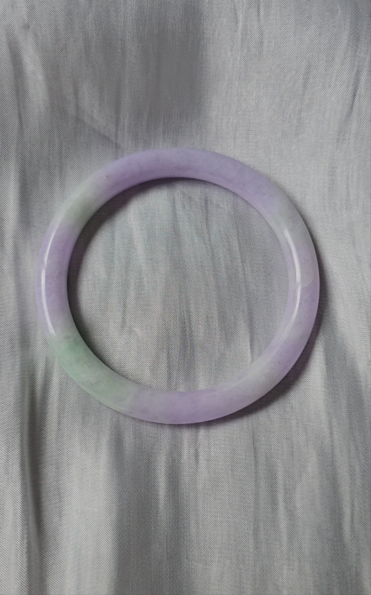 GUARDIAN | JAYDE Natural Grade-A Jadeite Bangle in Lavender Purple and Pastel Green (53.8mm Round)