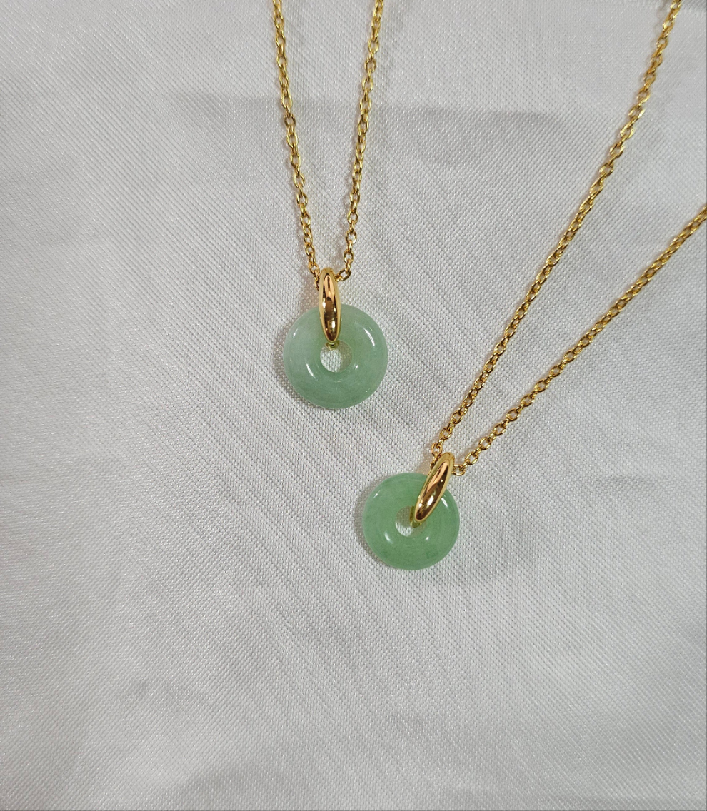 Guardian | Dainty Safekeeping 'Ping An' Jadeite Pendant in Pastel Green (10-11mm)
