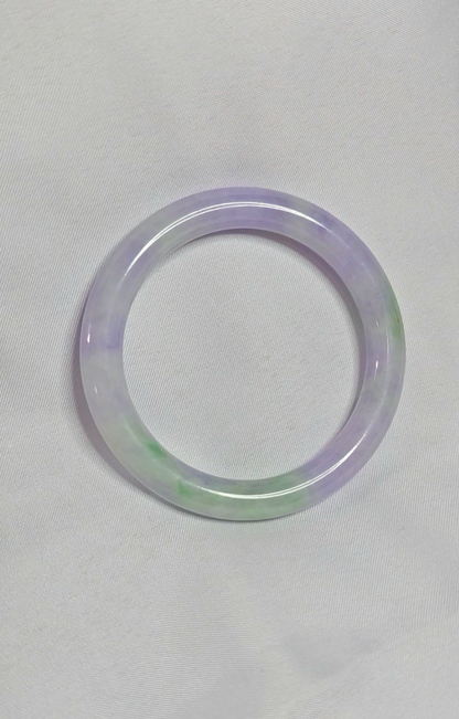 GUARDIAN | JAYDE Natural Grade-A Jadeite Bangle in Lavender Purple and Pastel Green (53.4mm Round)