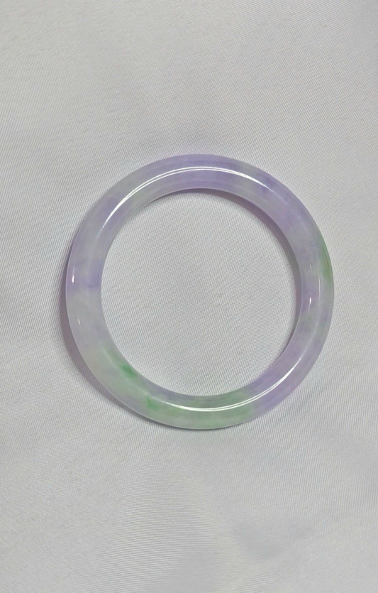 GUARDIAN | JAYDE Natural Grade-A Jadeite Bangle in Lavender Purple and Pastel Green (53.4mm Round)